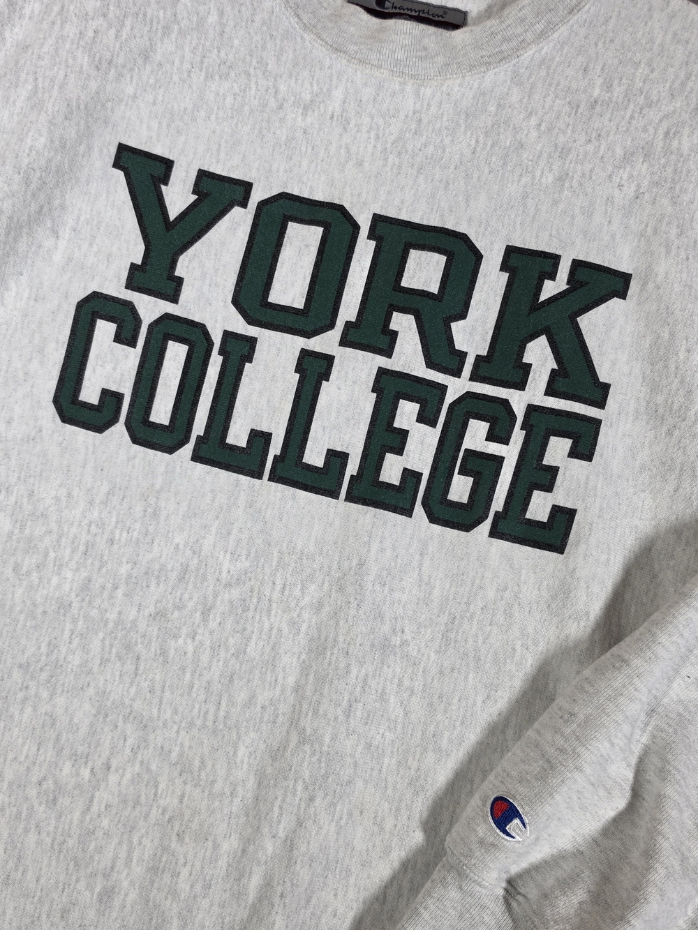 Champion Reverse Weave York CollegChampion York College Grey Crewneck Sweatshirt